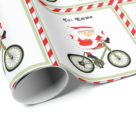 Fiets Cyclist Kerstcadeau Cadeaupapier (Rol Hoek)