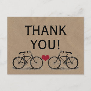 fiets Dank u bruiloft Briefkaarten