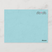  fiets Dank u bruiloft Briefkaarten (Achterkant)