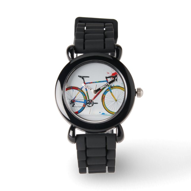 Fiets Design polshorloge Horloge (Voorkant)