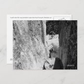 Fiets door het Graniet B&W Briefkaart (Voorkant / Achterkant)