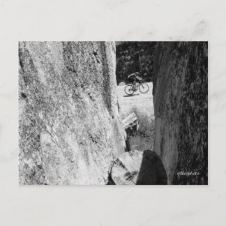 Fiets door het Graniet B&W Briefkaart