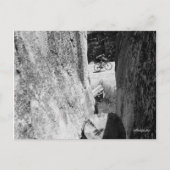 Fiets door het Graniet B&W Briefkaart (Voorkant)