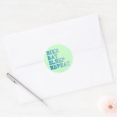 Fiets, Eet, Slaap, Herhaal Producten Ronde Sticker (Envelop)