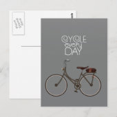 Fiets elke dag. briefkaart (Voorkant / Achterkant)