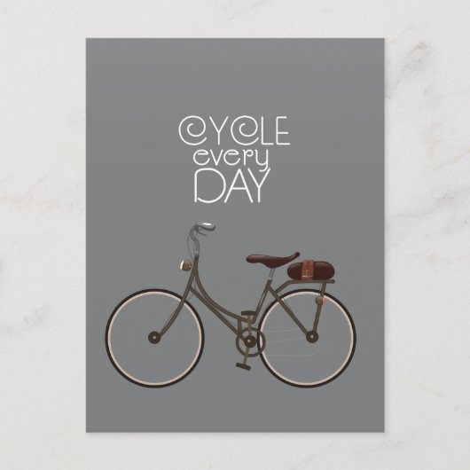 Fiets elke dag. briefkaart (Voorkant)