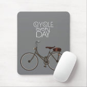 Fiets elke dag. muismat (Met muis)