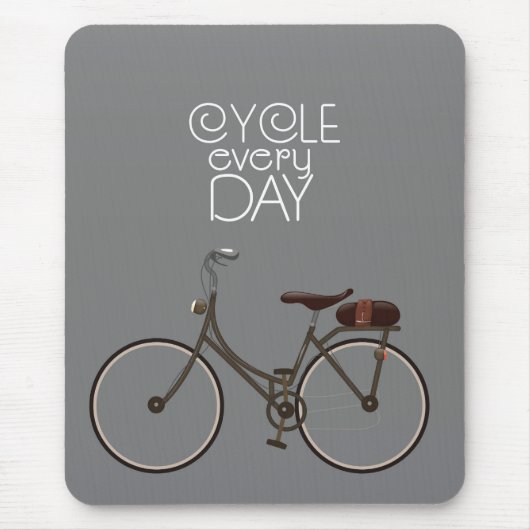 Fiets elke dag. muismat (Voorkant)
