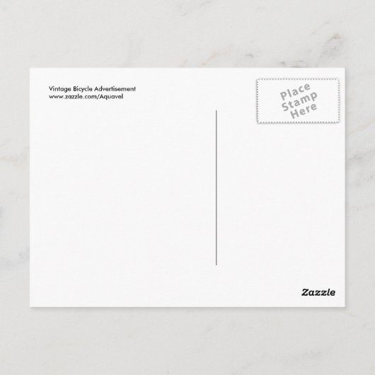  fiets en bike op heuvel briefkaart (Achterkant)
