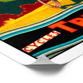  fiets en bike op heuvel poster (Hoek)