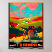  fiets en bike op heuvel poster (Voorkant)