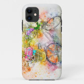 Fiets en bloemen Case-Mate iPhone case (Achterkant)