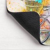 Fiets en bloemen  muismat (Hoek)
