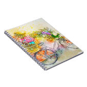 Fiets en bloemen notitieboek (Rechterzijde)