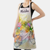 Fiets en bloemen  schort (Insitu)