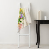 Fiets en bloemen sherpa deken (In situ)