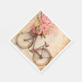  Fiets en Bloemen voor Decoupage/Feesten Servet (Hoek)