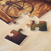  fiets- en bloempotten legpuzzel (Zijkant)