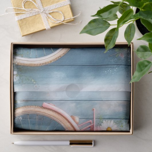  Fiets en Daisies Meubels Decoupage Tissuepapier (Geschenk)