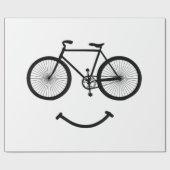 Fiets en glimlach T-shirt Fietsen T-shirt Zwart Cadeaupapier (Vlak)