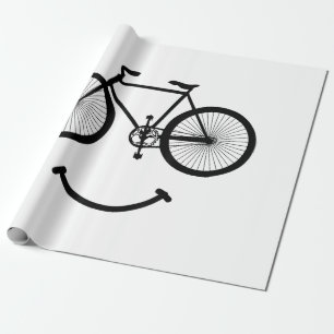 Fiets en glimlach T-shirt Fietsen T-shirt Zwart Cadeaupapier