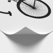 Fiets en glimlach T-shirt Fietsen T-shirt Zwart Cadeaupapier (Hoek)