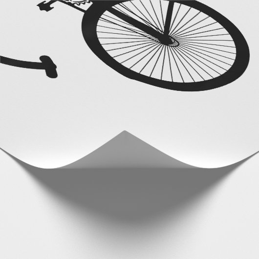 Fiets en glimlach T-shirt Fietsen T-shirt Zwart Cadeaupapier (Hoek)