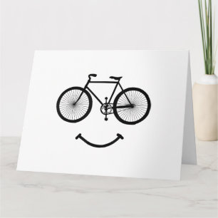 Fiets en glimlach T-shirt Fietsen T-shirt Zwart Kaart