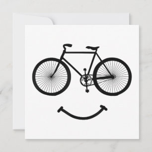 Fiets en glimlach T-shirt Fietsen T-shirt Zwart Kaart