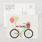  fiets en tulpen Hartelijk dank Briefkaart (Voorkant / Achterkant)