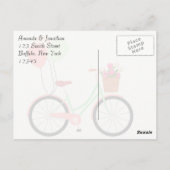  fiets en tulpen Hartelijk dank Briefkaart (Achterkant)