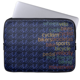 fiets : fiets / fietsen cool laptop sleeve
