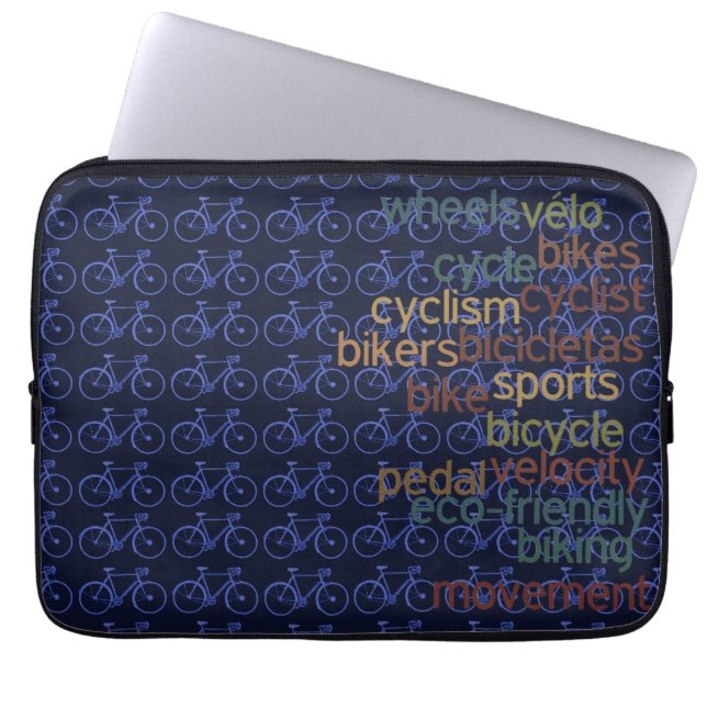 fiets : fiets / fietsen cool laptop sleeve (Voorkant)