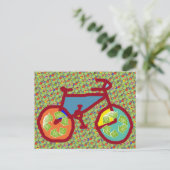 fiets , fiets , fietsen / fietsen briefkaart (Staand voorkant)