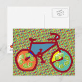 fiets , fiets , fietsen / fietsen briefkaart (Voorkant / Achterkant)
