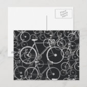 fiets , fiets , fietsen / fietsen briefkaart (Voorkant / Achterkant)