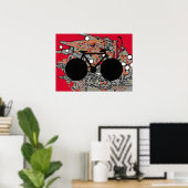 fiets , fiets , fietsen / fietsen poster (Thuiskantoor)