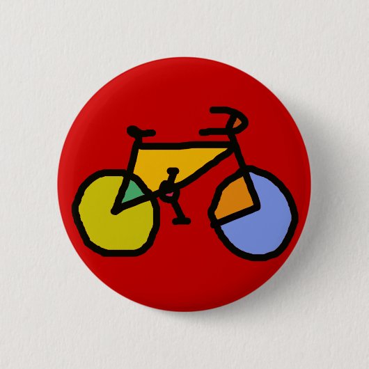 fiets , fiets , fietsen / fietsen ronde button 5,7 cm (Voorkant)