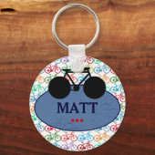 fiets . fiets / fietsen mooi sleutelhanger (Voorkant)