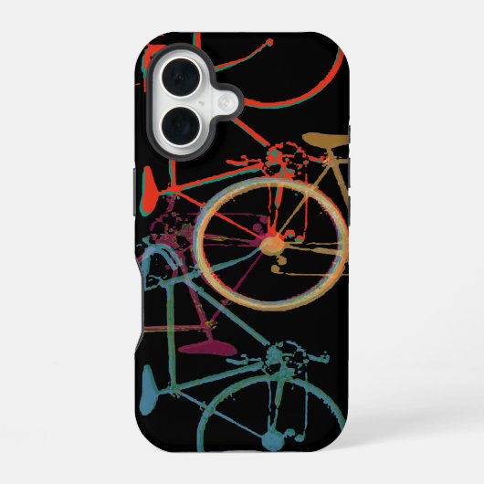 fiets - fiets patroon iPhone 16 hoesje (Achterkant)