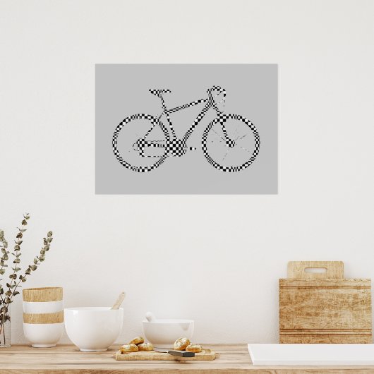 fiets - fietsen + fiets poster (Keuken)