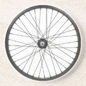 fiets - fietsen + fietsen zandsteen onderzetter (Voorkant)