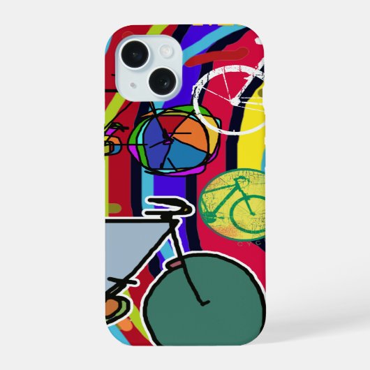 fiets : fietsen ; fietskoel iPhone 15 hoesje (Achterkant)