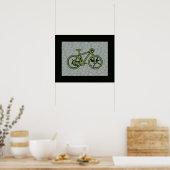 fiets . fietsen . groen poster (Keuken)
