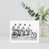  fiets - fietsenwiel met fietsenwiel briefkaart (Staand voorkant)