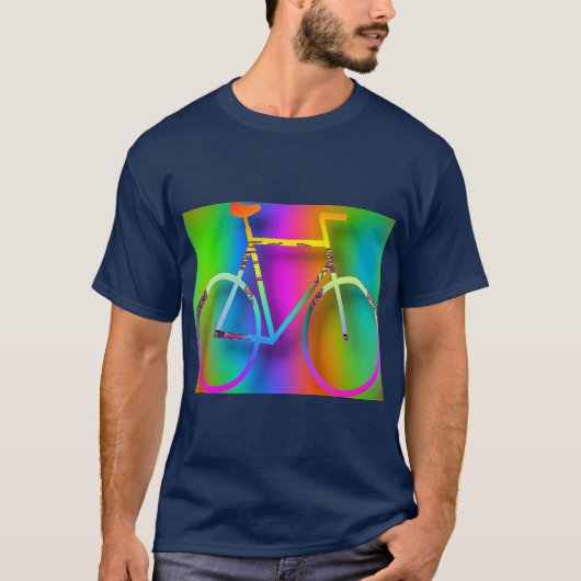 Fiets Fietsfiets Marine T-shirt (Voorkant)