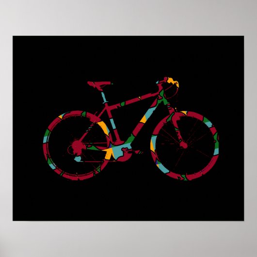 fiets fietst grafisch poster (Voorkant)