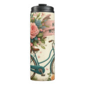  fiets: Floral Moederdag Thermosbeker (Voorkant)