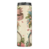  fiets: Floral Moederdag Thermosbeker (Achterkant)