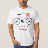 Fiets Floral Spring Design T-shirt (Voorkant)